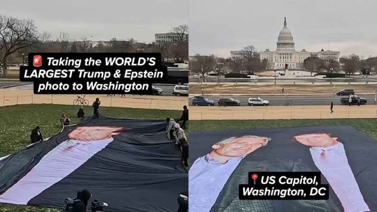 The World's biggest photo of Trump with Jeffrey Epstein US Capitol